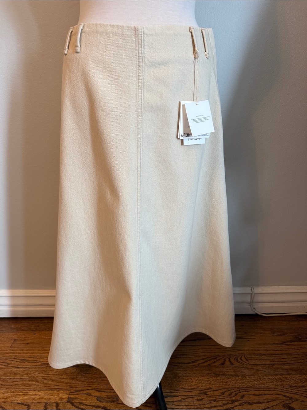 Classic A-Line Maxi Denim Skirt